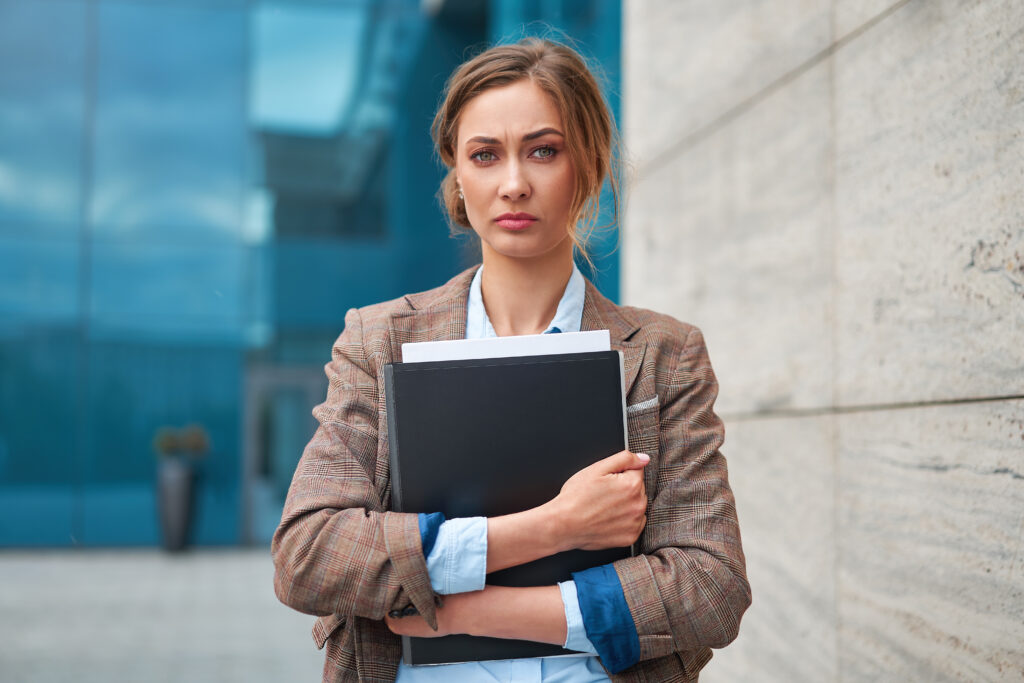 White Female Student Standing